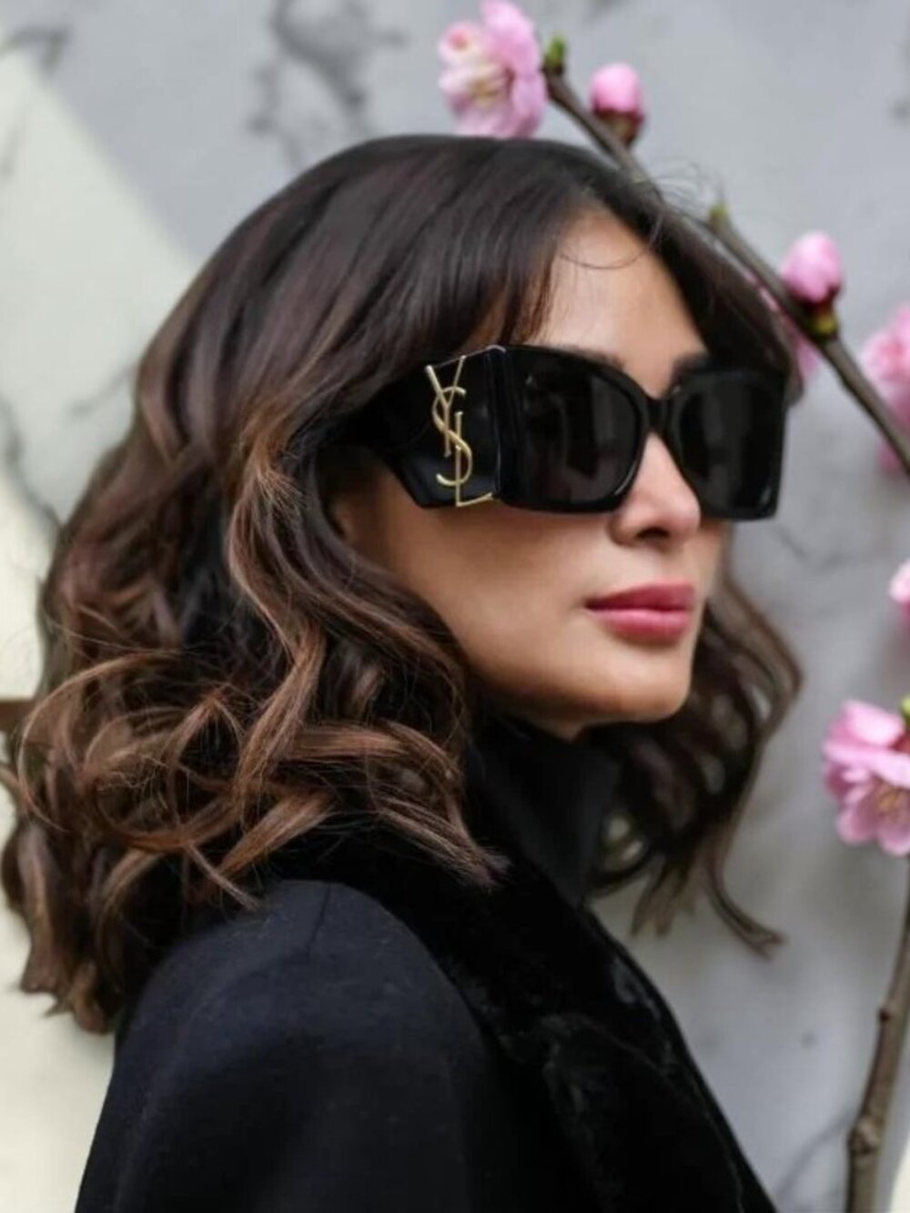 Saint Laurent SL M119 BLAZE-001 Black Gold YSL LOGO Cat Eye Women Sunglasses - Picture 4 of 4